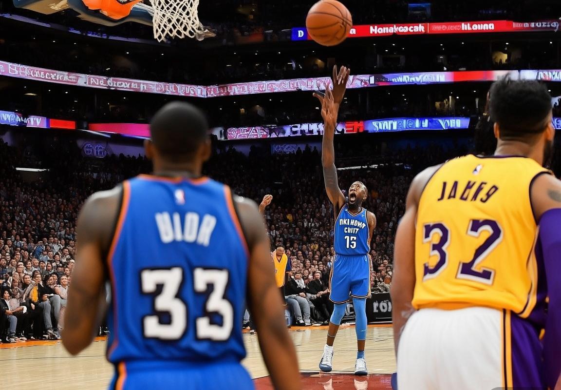 湖人雷霆新赛季首战：新老对决巅峰对决精彩瞬间(图2)